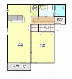 沼田市下久屋町 | 1LDK | 5.4万円 | パナハイツＡ棟